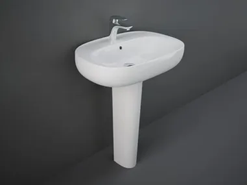 RAK-ILLUSION - Single pedestal ceramic washbasin by RAK Ceramics - view 2